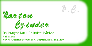 marton czinder business card